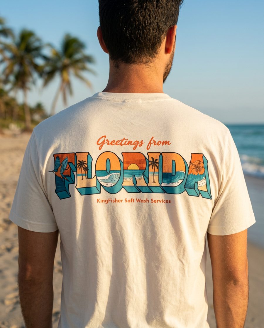 KingFisher Soft Wash ‘Florida’ tee, back print